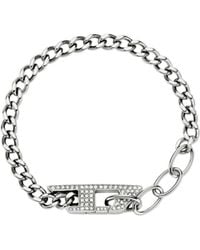 DIESEL - Kettenarmband Aus Edelstahl Mit Glitzereffekt - Lyst