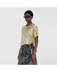 DIESEL - Jersey T-Shirt With Metallic Finish - Lyst