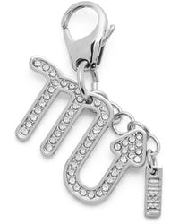 DIESEL - Metal Scorpio Charm With Rhinestones - Lyst
