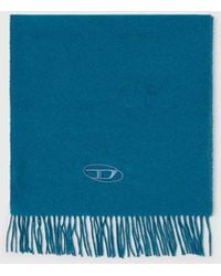 DIESEL - Wool-Blend Scarf With Fringed Edges - Lyst