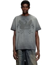 DIESEL - T-Shirt With Phoenix Devoré - Lyst