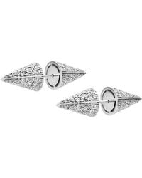 DIESEL - Tone Brass Stud Earrings - Lyst