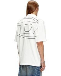 DIESEL - Polo Shirt With Maxi Oval D Embroidery - Lyst