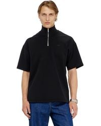 DIESEL - Short-Sleeve Half-Zip Sweatshirt - Lyst