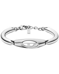 DIESEL - Stainless Steel Bangle Bracelet - Lyst