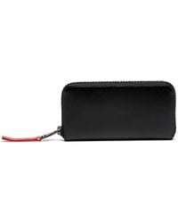 DIESEL - Long Leather Wallet With Logo Zip - Lyst