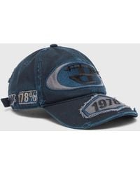 DIESEL - Baseball Cap With Embroidered Patches - Lyst