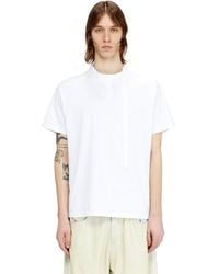 DIESEL - T-Shirt With Biker Neck Strap - Lyst