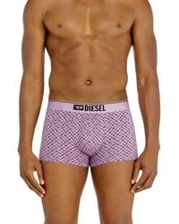 DIESEL - Three-Pack Of Stretch Cotton Trunks With Monogram - Lyst