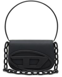 DIESEL - 1dr - Iconic Shoulder Bag In Matte Leather - Shoulder Bags - Woman - Black - Lyst
