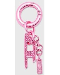 DIESEL - Charm With Rhinestone D Charm - Lyst