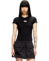 DIESEL - Camiseta De Fit Entallado Con Logotipo Oval D Recortado - Lyst
