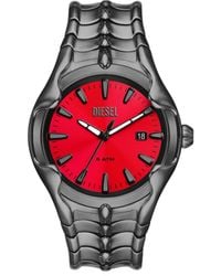 DIESEL - Vert Three-hand Date Gunmetal Stainless Steel Watch - Lyst