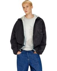 DIESEL - Crinkled-Nylon Jacket With Piping - Lyst