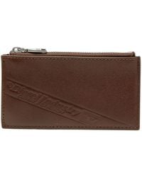 DIESEL - Leather Card Holder With Zip Closure - Lyst