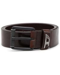 DIESEL - 3.5Cm Gürtel Aus Glänzendem Leder Mit Logo-Schlaufe - Lyst