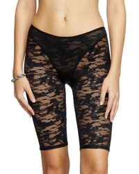DIESEL - Camo Lace Bike Shorts With Lingerie Detail - Lyst