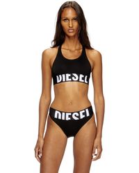 DIESEL - Sports Bra With Cut-Off Logo - Lyst