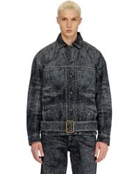DIESEL - Biker-Inspired Denim Jacket - Lyst