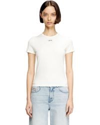 DIESEL - Slim T-Shirt With Metallic Oval D - Lyst