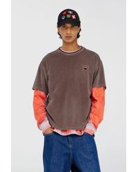DIESEL - Chenille T-Shirt With Shield Patch - Lyst