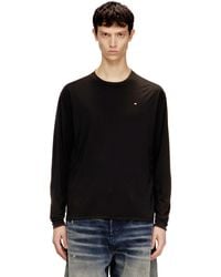 DIESEL - Fluid Long Sleeve T-Shirt With Micro Embroidery - Lyst