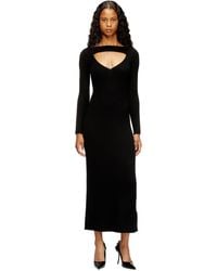 DIESEL - Midi Wool Dress With Inlay - Lyst