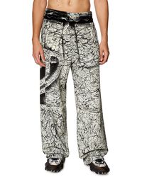 DIESEL - Track Pants With Cracked Coating - Lyst