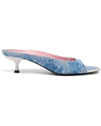 DIESEL - D-Diam's-Low Denim Mule With Floating Oval D - Lyst