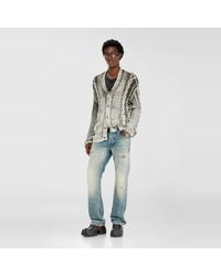 DIESEL - Treated Cable-Knit Cardigan - Lyst