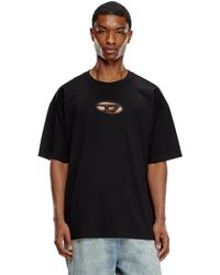 DIESEL - T-shirt With Embroidered Oval D - Lyst