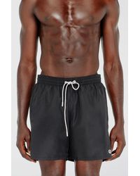 DIESEL - Swim Shorts With Metallic Oval D Logo - Lyst