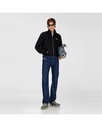 DIESEL - Zip-Up Sweatshirt With Metallic Logo - Lyst