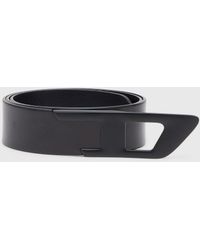 DIESEL - 4 Cm Leather Belt With Metal D Buckle - Lyst