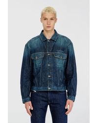 DIESEL - Trucker-Jacke Aus Selvedge Denim - Lyst