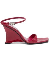 DIESEL - D-Amber-Wedge Sandals - Lyst