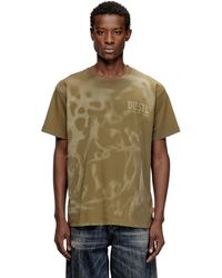 DIESEL - Cotton T-Shirt With Laser Print - Lyst