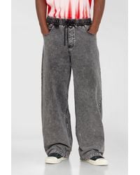DIESEL - Sweatpants With Denim Effect - Lyst