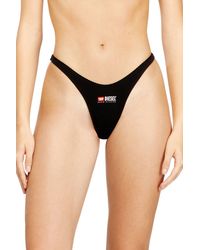 DIESEL - Three-Pack Of Stretch Cotton Thongs With Logo - Lyst