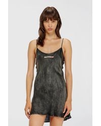 DIESEL - Viscose Slip Dress With Spaghetti Straps - Lyst