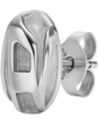 DIESEL - Stainless Steel Stud Earring - Lyst