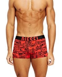 DIESEL - Three-Pack Cotton Trunks With Bold Logos - Lyst