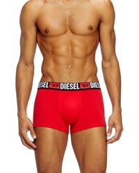 DIESEL - Three-Pack Of All-Over Logo Waist Boxers - Lyst