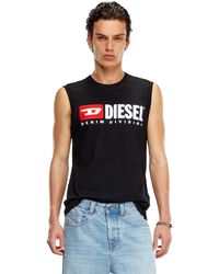 DIESEL - T-bisco-divstroyed Logo-print Tank Top - Lyst