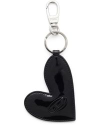 DIESEL - Charm A Forma Di Cuore Con Finitura Lucida - Lyst
