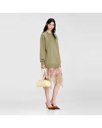 DIESEL - Sweatshirt Dress With Chiffon And Lace Skirt - Lyst