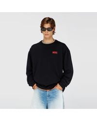 DIESEL - Relaxed Long-Sleeve T-Shirt With Biscotto Logo - Lyst