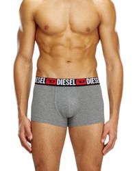 DIESEL - Set di tre boxer lunghi con elastico in vita con logo all-over - Lyst