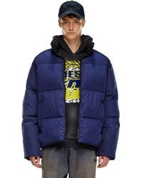 DIESEL - Hooded Down Jacket - Lyst