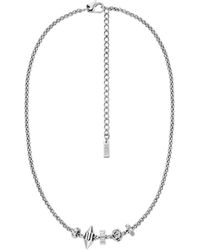 DIESEL - Stainless Steel Charm Necklace - Lyst